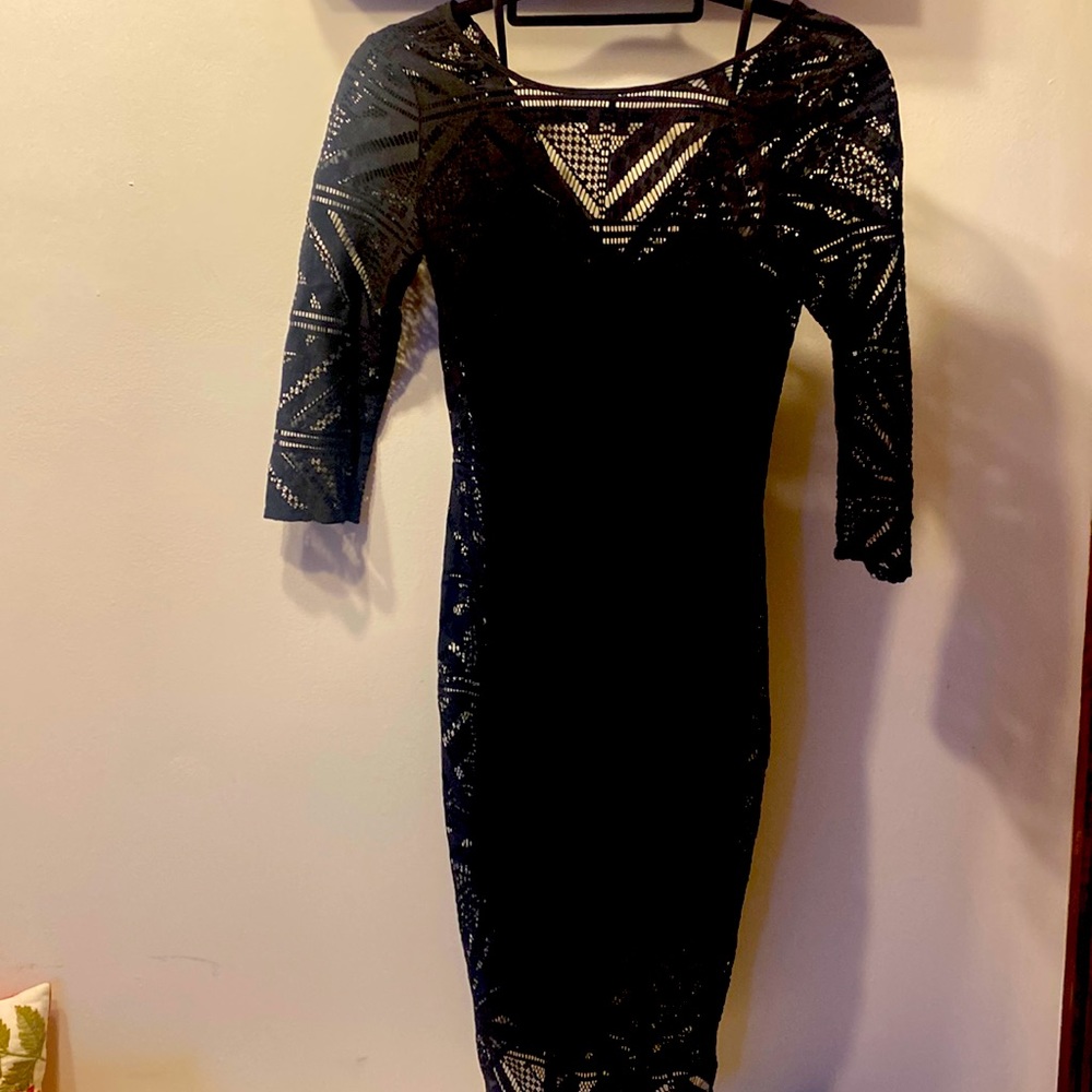 Black lace dress